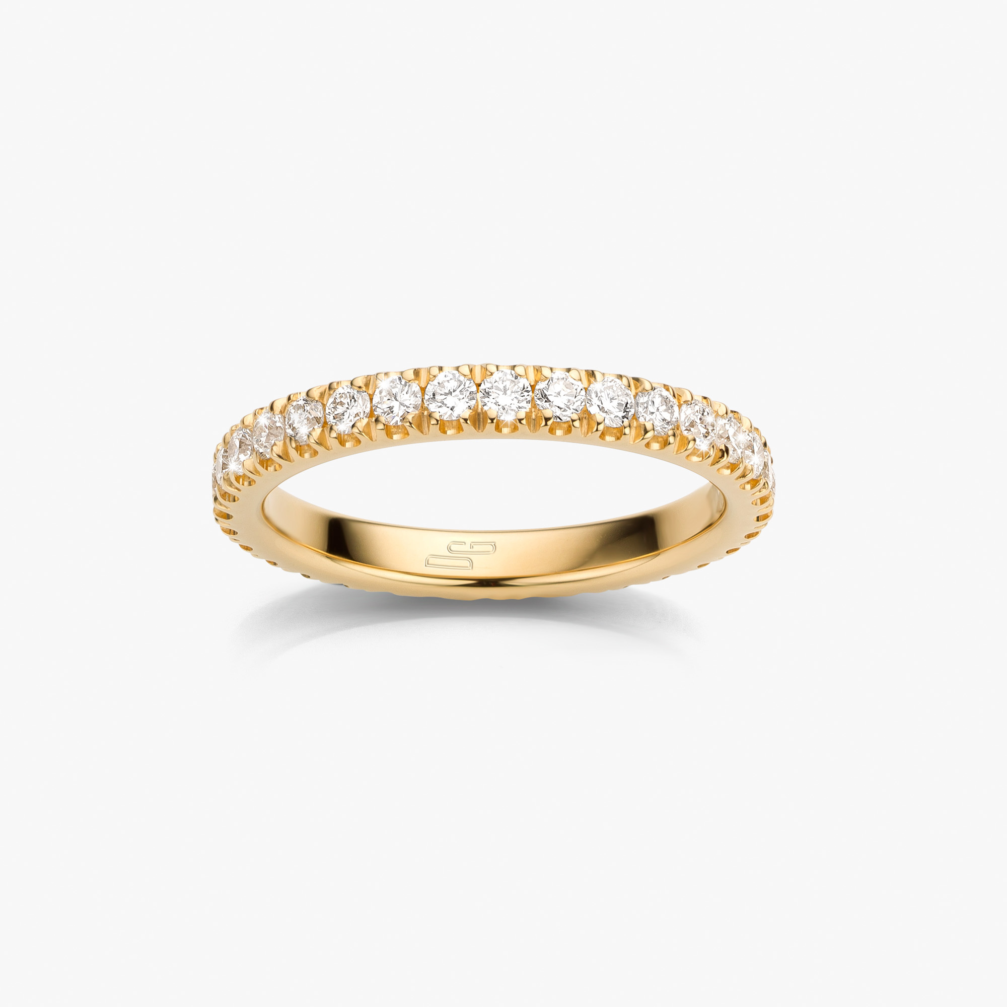 Alliance Eternity or jaune et diamants made by Atelier Wittmann