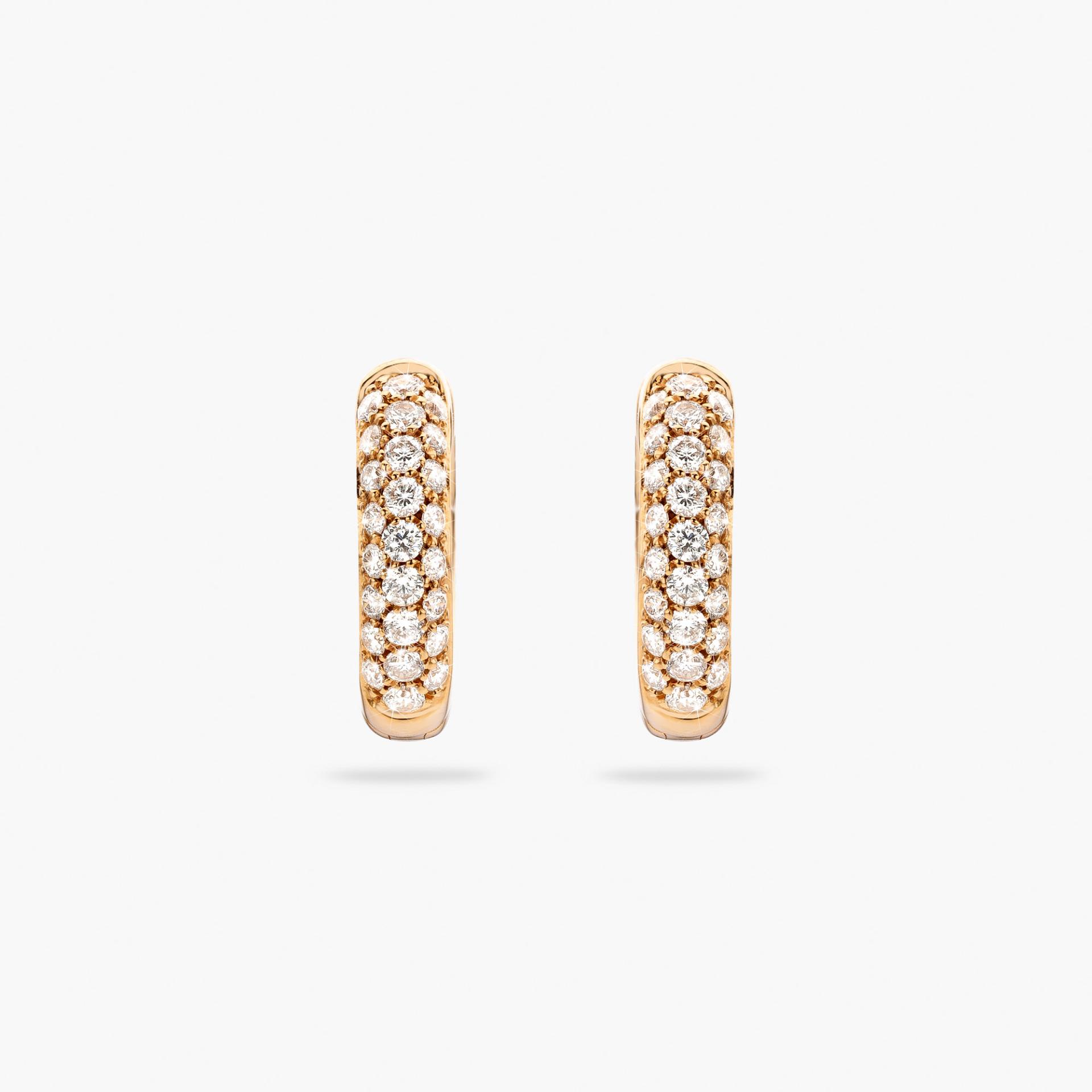 Rose gold earrings set with brilliants made by Maison De Greef